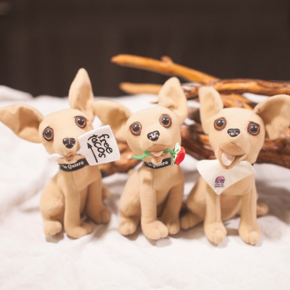 Vintage Taco Bell Chihuahua Dog Plushies Set